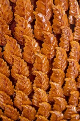 Closeup shot of a Mexican wandcraft patterns texture.