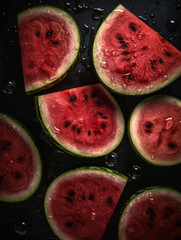 slices of watermelon on a plate