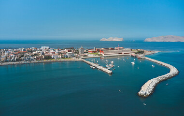 La Punta Callao Peru. Aerial view. Panoramic view.