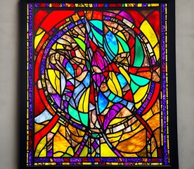 stained glass window with stained glass