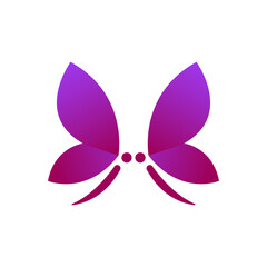 colorful butterfly logo flat vector illustration.