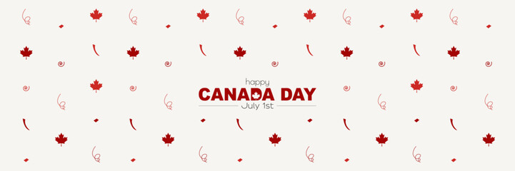 Happy Canada Day card. Modern design.