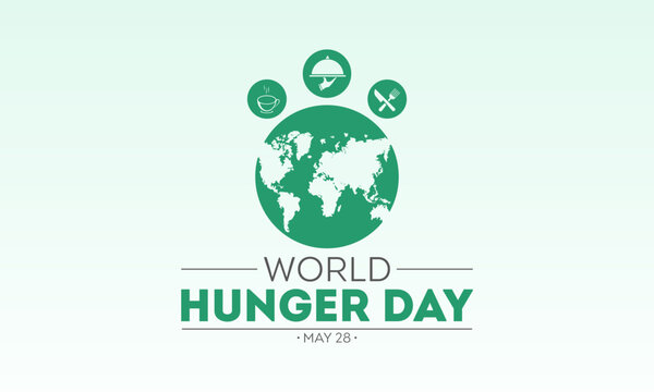 World hunger day is observed every year on 28th may. Vector illustration on the theme of World Hunger day food prevention and awareness vector concept.