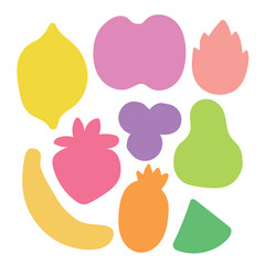 Background pattern illustration graphic of colorful, geometric, abstract form shapes.