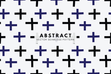 Obraz premium Cross lines abstract seamless repeating vector pattern