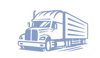 Naklejka premium Truck Trailer logo template. Good for delivery.
