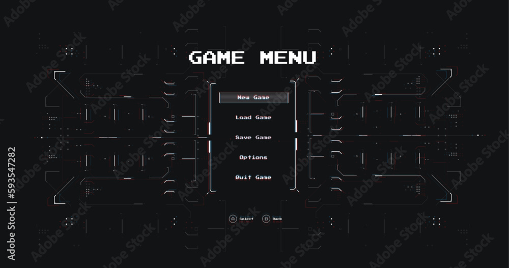 Poster futuristic vector hud interface screen design. sci-fi virtual reality technology view display