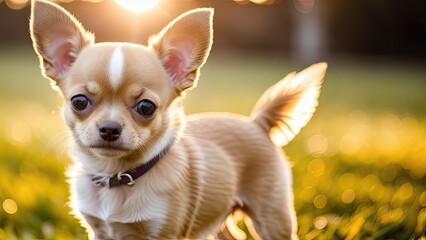 chihuahua puppy on a light background