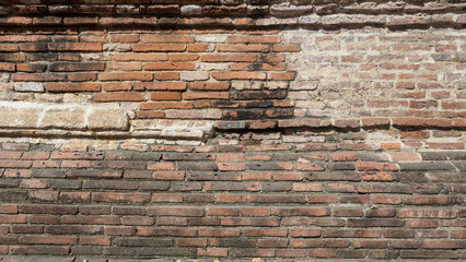 old brick wall used for background or texture