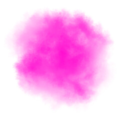 Obraz premium Abstract artistic powder paint. Motion of abstract pink dust. purple smoke. Watercolor spot.