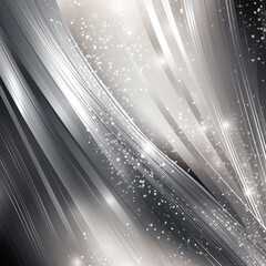 Abstract silver wavy background and metallic texture effect. ai generated - obrazy, fototapety, plakaty