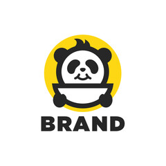 Hungry Panda is a modern and iconic logo design that combines a panda and a bowl. Hungry Panda logo for sale. Cute panda logo design.
