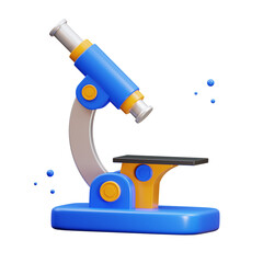 microscope 3D Illustration