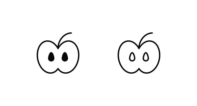 Apple icon design with white background stock illustration