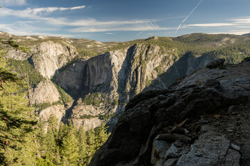 Yosemite Falls Across The Valley From Four Mile Trail In Yosemite