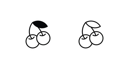 Blue Berry icon design with white background stock illustration