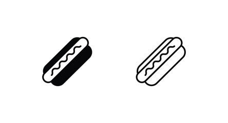 Hot Dog icon design with white background stock illustration