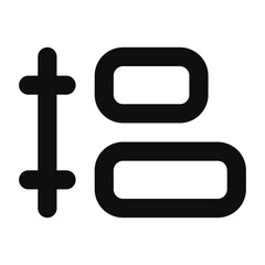 horizontal distribute left icon