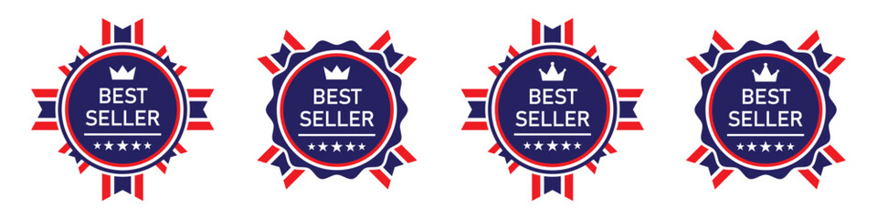 Best seller label icon, vector illustration