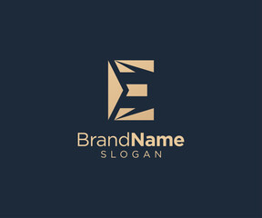 Naklejka premium Letter E logo design for various types of businesses and company. Luxury and elegant Letter E