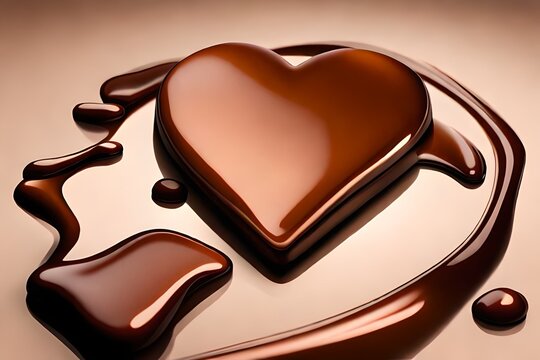 Chocolate hearts , chocolate lover , Generative AI