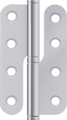Door Hinge . Classic And Industrial Ironmongery . Entry Door Metal Hinge Icon. Stainless Steel.