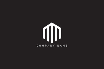 M and real Estate logo design 