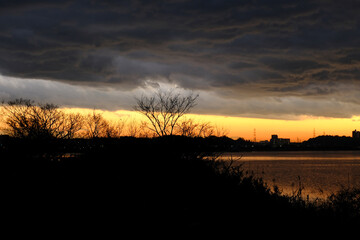 印旛沼の夕焼け３９