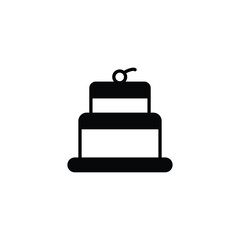 Cake icon design with white background stock illustration