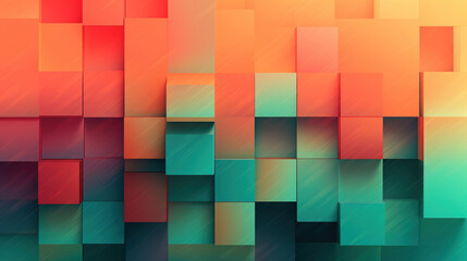 3d Rendering Abstract Background Of Multicolored Cubes