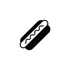 Hot Dog icon design with white background stock illustration