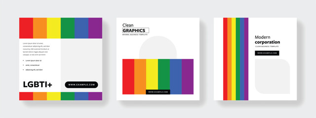 LGBTQ community templates, social media posts, lesbian, gay, bisexual and queer, coloured gradient background, vector, sex orientation, gender identity