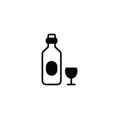 Wine icon design with white background stock illustration