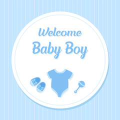 Welcome baby boy card