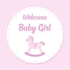 Welcome baby girl card