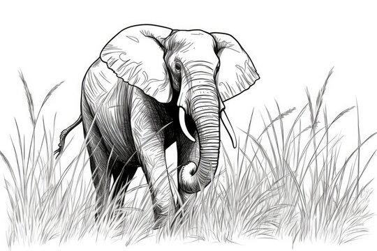 Coloring Pages for Kids Animals and Mystical Creatures in Fairy-tale Landscapes AI Generated
