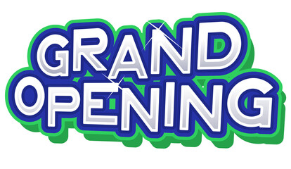 Grand Opening  Gradient Text Effect