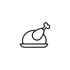 Chicken icon design with white background stock illustration