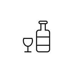 Wine icon design with white background stock illustration