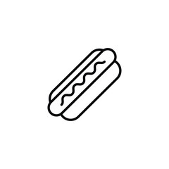 Hot Dog icon design with white background stock illustration