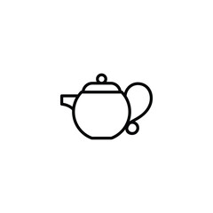 Tea Kettle icon design with white background stock illustration
