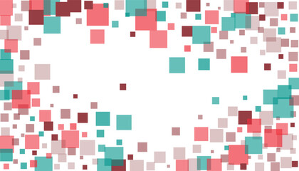 Bright squares on a white background. Festive background, disco. Design element, festive unusual background. Vector illustration, eps 10