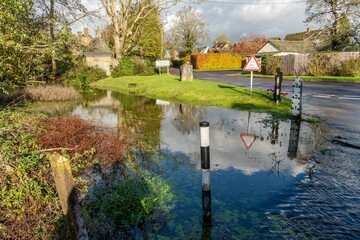 The Ford crossing the River Tarrant between Tarrant Monkton and Tarrant Launceston, Dorset, U