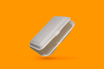 Eco friendly food paper packaging container, flying biodegradable paper box made of natural plant fibers cellulose