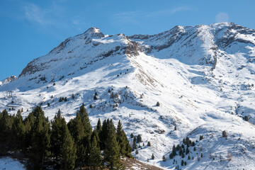 Beautiful Little Snow Mountains At The Ski Resort Aramon Cerler.