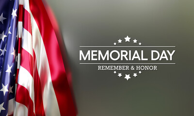 Memorial Day is observed each year in May. it is a federal holiday in the United States for honoring and mourning the military personnel who have died in the performance of their duties. 3D Rendering