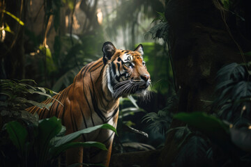 Fototapeta na wymiar Bengal tiger. Generative AI