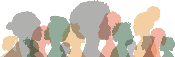 People stand side by side together.