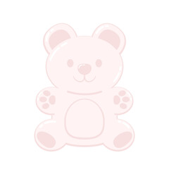 Obraz na płótnie Canvas Jelly bears fruit gummy. Character Illustrator vector design.