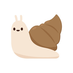 Snail vector. Snail on white background. Snail cartoon vector.